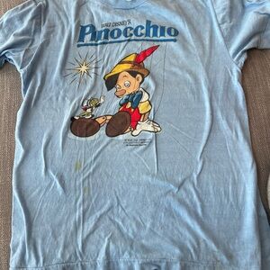 1940 RARE Vintage Walt Disney’s Pinocchio T-Shirt Blue Size Large Preowned